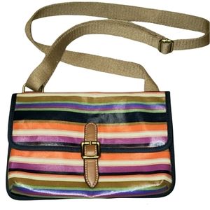 Fossil Crossbody Bag Multi-color Purse Striped